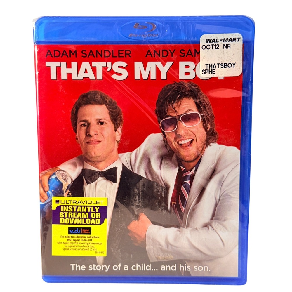 NEW That's My Boy Blu-ray Adam Sandler Andy Samberg Comedy Movie New Sealed